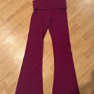 Brand New! PINK Victoria's Secret Magenta Foldover Flare Pants